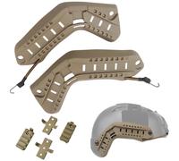 LZAQHMT Kit di Montaggio Rapido per Slitta Laterale del Casco con Cordino - Guida Arc E Viti per Equipaggiamento Tattico da Softair E Paintball(CB)