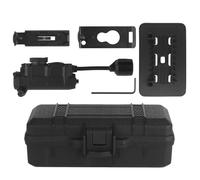 LZAQHMT Luce per Casco Tattico con Staffa & Clip in Tessuto per Binario di Guida Arc - Rosso/Verde/Blu/Bianco/IR 4 modalità per La Caccia All'aperto, La Pesca in Bicicletta(Matte Black)