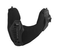 LZAQHMT Maschera Tattica A Rete Per Metà Viso E Protezione Per Orecchie Della Mandibola - Protezione Inferiore Del Viso Con Guida ARC Regolabile Per Caschi Tattici Softair, Paintball(BK)