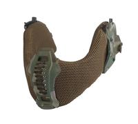 LZAQHMT Maschera Tattica A Rete Per Metà Viso E Protezione Per Orecchie Della Mandibola - Protezione Inferiore Del Viso Con Guida ARC Regolabile Per Caschi Tattici Softair, Paintball(CP)