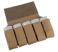 LZAQHMT Molle Tasca Tattica M203 per Sottomarini da 40 Mm - Porta Caricatori Banger da 5 Colpi per Equipaggiamento Addominale E Softair(Coyote Brown)