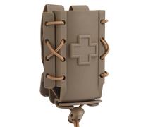 LZAQHMT Molle Tourniquet Holder Tactical Rigid TQ Case Emergency Medical IFAK Kits Combat Belt Mounted Trauma Pouch CS Hunting Accessories(Tan)