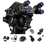 LZAQHMT Set Casco Airsoft Regolabile con Cuffie Antirumore, Copricasco, Modello con Visore Notturno E Staffa in Metallo - per Paintball, Cosplay E Wargame All'aperto(BK)