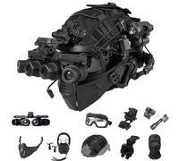 LZAQHMT Set Casco FAST Airsoft con Modello GPNVG-18 a Quattro Occhi
