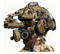 LZAQHMT Set Casco Paintball Per Esterni Con Casco Tattico NVG AN-PVS31 Modello Fittizio, Accessori Per Visione Notturna Cuffia Antirumore, Supporto NVG Lega Maschera Traspirante Per Softair