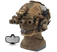 LZAQHMT Set Casco tattico Airsoft con NVG Finto, Cuffie e Maschera