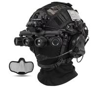 LZAQHMT Set Casco tattico Airsoft con NVG Finto, Cuffie e Maschera