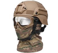 LZAQHMT Set Casco Tattico Airsoft MICH - Occhiali Regolabili Con Cinturino Elastico E Maschera Passamontagna Tattica | Attrezzatura Caccia Airsoft(CB)