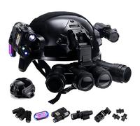 LZAQHMT Set Casco Tattico Per Bambini - Modello Con Visore Notturno A 4 Occhi, Torcia E Supporto NVG | Equipaggiamento Combattimento Multifunzionale Per Cosplay, Softair E Giochi All'aperto