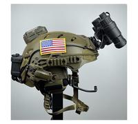 LZAQHMT Set Casco Tattico Softair Con Visore Notturno Modello AN/PVS31 Cuffia Comunicazioni Casco Caccia Tiro All'aperto Giochi Ruolo(CB)