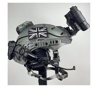 LZAQHMT Set Casco Tattico Softair Con Visore Notturno Modello AN/PVS31 Cuffia Comunicazioni Casco Caccia Tiro All'aperto Giochi Ruolo(WG)