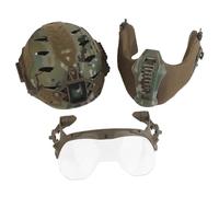 LZAQHMT Set Completo Di Protezione Per Casco Tactical 3.0 Wendy - Occhiali Flip, Paraorecchie, Paradenti Per Attrezzatura Allenamento Per Paintball, Softair E Altro(MC)