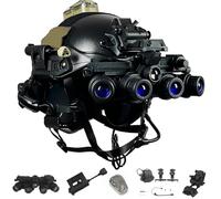 LZAQHMT Set di Caschi Tattici Rapidi con Modello Fittizio per Visione Notturna, Cuffie Tattiche E Luce di Segnalazione per Equipaggiamento Protettivo da Caccia E Softair All'aperto(Matte Black)