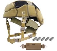 LZAQHMT Sistema di Sospensione per Casco Tattico con Sottogola E Tasca per Contrappeso - Kit di Ritenzione Regolabile Tramite Rotella per Set di Imbottiture Interne Fast Mich(CB)