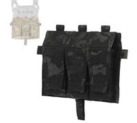 LZAQHMT Tattico Porta Caricatori Triplo Molle 5.56 Airsoft Con Patta Anteriore Staccabile Coperchio Ribaltabile, Tasca Porta Caricatori For Gilet AVS JPC 2.0, Accessori(BCP)