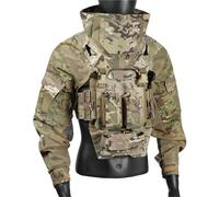 LZAQHMT Uniforme da Combattimento Tattica Manica Lunga Giacca Mimetica con Gilet A Sgancio Rapido E Sacca Idrica, Borsa Multifunzionale Attrezzatura da Caccia All'aperto(B,M)