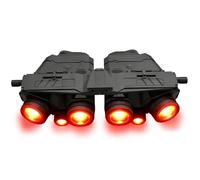 LZAQHMT Visore Notturno Tattico GPNVG18 A Quattro Occhi con Vano Batterie E Supporto per Visore Notturno - Non Funzionante Accessori per Casco da Softair per Cosplay E Giochi di Ruolo(Red)