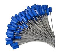 Lzbignun 100 guarnizioni numerate per cavi di sicurezza, a prova di manomissione, in filo di acciaio, con chiusura automatica, per spedizioni (blu scuro)