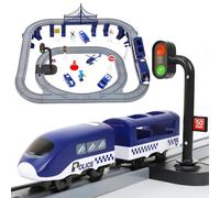 LZDMY Trenino Elettrico per Bambini,Pista da Corsa Set Giocattolo, 67 PZ Giocattolo per Bambini Auto Elettrica Trenino albero di Natale Compleanno Capodanno Regalo per 3 4 5 6 7 8 Anni Ragazzi