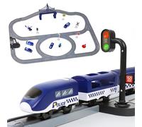 LZDMY Trenino Elettrico per Bambini,Pista da Corsa Set Giocattolo, 73 PZ Giocattolo per Bambini Auto Elettrica Trenino albero di Natale Compleanno Capodanno Regalo per 3 4 5 6 7 8 Anni Ragazzi