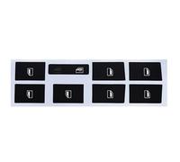 LzDQF Adesivi per Bottoni Interni per Audi A4 B6 B7 2000-2008, Cruscotto Decal Parti Interne Adesivo Riparazione Pulsante dell'Aria Condizionata Auto, PVC, Manuale, Rocker, Black