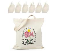 Lzerking Borsa tote in tela, confezione da 24 borse grandi per sublimazione, 36 x 40 cm, borsa per la spesa riutilizzabile in cotone bianco per pittura, fai da te, promozione, pubblicità, attività