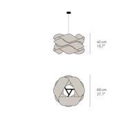 LZF LAMPS Lampada a sospensione LZF Link, Ø 46 cm, avorio LZF LamPS