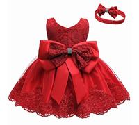LZH Baby Girls Lace Dress Bowknot Flower Dresses Wedding Pageant Battesimo Battesimo Tutu Gown