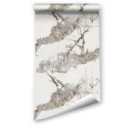 LZH-LP Carta da Parati Autoadesiva Effetto Marmo Opaco, 40x1000CM Pellicola Adesiva per Mobili Rivestimento Cucina Impermeabile in Vinile Decorazione Pareti Soggiorno