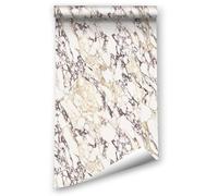 LZH-LP Carta da parati in marmo lucido, 40x500CM carta da parati adesiva in granito per ripiani, carta da parati autoadesiva rimovibile spessa, rotolo di vinile staccabile e attaccabile