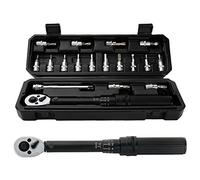 LZHAOHE Set di chiavi dinamometriche regolabili da 1/4", 2-20 Nm, a scatto, con chiavi a brugola e adattatori a bussola per riparazione meccanica di precisione (A)