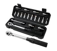 LZHAOHE Set di chiavi dinamometriche regolabili da 1/4", 2-20 Nm, tipo a scatto, con chiavi a brugola e adattatori a bussola per riparazione meccanica di precisione, per biciclette, moto e riparazioni