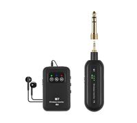 LZHAOHE Sistema di monitoraggio in-ear 2.4G con suono stereo, trasmettitore e ricevitore ruotabili a 90°, bassa latenza, Plug and Play per studio, prove di banda, prestazioni dal vivo
