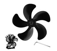 LZHAOHE Sostituzione del fan del camino a 5 lame, pale del ventilatore della lega di alluminio per i fan della stufa e distribuzione del calore