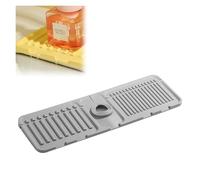 LZHAOHE Tappetino paraspruzzi in silicone per lavello con pietra diatomite ad asciugatura rapida, per piani di lavoro della cucina e del bagno (grigio)