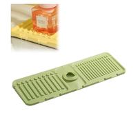 LZHAOHE Tappetino paraspruzzi in silicone per lavello con pietra diatomite ad asciugatura rapida, per piani di lavoro della cucina e del bagno (verde)