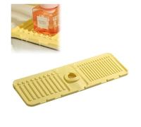 LZHAOHE Tappetino paraspruzzi in silicone per lavello con pietra diatomite ad asciugatura rapida, per piani di lavoro della cucina e del bagno (giallo)