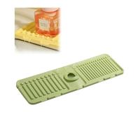 LZHAOHE Tappetino per lavello in silicone con pietra diatomite ad asciugatura rapida, antiscivolo, paraspruzzi per cucina e bagno (verde)