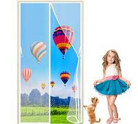 LZHBD Zanzariera Magnetica per Porte Rete Zanzariere Tenda Magnetica 180 x 250 cm Anti Zanzare Mosche Insetti Tenda - Versione Aggiornata nel 2021 - per Porte Finestre Balcone - Bianca