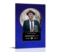 LZHCSCDY Poster su tela di Frank Sinatra con copertine di cantanti popolari, decorazione artistica da parete, per camera da letto, 40 x 60 cm, con cornice