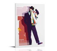 LZHCSCDY Poster su tela di Frank Sinatra con copertine di cantanti popolari, decorazione artistica da parete, per camera da letto, 40 x 60 cm, con cornice