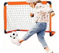 LZHDZQD Porta da calcio per bambini, porta da calcio per bambini, porta da calcio, pieghevole, per interni, esterni, giardino, porta da calcio, giocattolo (90 x 60 cm, colore: arancione)