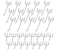 lzijun 30 Pezzi Ganci per Pannelli Forati, Ganci Pannello Forato, Ganci per Pegboard in Metallo per Organizer Mensole Garage Negozi di Supermercati - 10cm/5cm