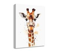 LZIMU Acquerello Giraffa Wall Art Stampe su tela Cute Animal Painting Decorazione da parete per bambini Boy Girl Kids Baby Room Nursery Interior (Giraffa,(28.00 x 35.00 cms))