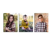 LZIMU Stampa su Tela Personalizzata con la Tua Foto 3 Pezzi 15x20cm Quadro da Parete Ritratto di Famiglia Personalizzato Poster Regali Personalizzati(non incorniciato,15x20cmx3 Pezzi)