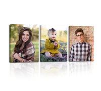 LZIMU Stampa su Tela Personalizzata con la Tua Foto 3 Pezzi 15x20cm Quadro da Parete Ritratto di Famiglia Personalizzato Poster Regali Personalizzati(incorniciato,15x20cmx3 Pezzi)