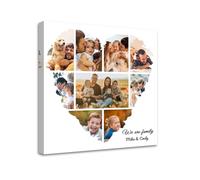 LZIMU Stampe su tela collage con le tue foto Immagini multiple personalizzate per decorazioni per la casa con foto collage personalizzate su misura (Bild-6, 40.00 x 40.00 cms)