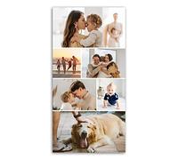 LZIMU Stampe su tela collage con le tue foto Immagini multiple personalizzate per la parete Foto di famiglia personalizzate su tela Regali personalizzati(12,non incorniciato)