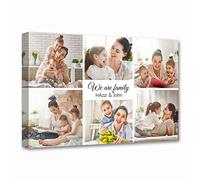LZIMU Stampe su tela collage con le tue foto Immagini multiple personalizzate per parete Foto collage personalizzate per la decorazione domestica (Bild-7,40.00 x 60.00 cms)