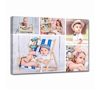 LZIMU Stampe su tela collage con le tue foto Immagini multiple personalizzate per parete Foto collage personalizzate per la decorazione domestica (Bild-5,20.00 x 30.00 cms)